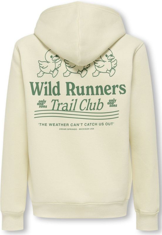 ONLY & SONS JUNIOR - Sweatshirt - Zacht - Hoodie - Lange Mouwen - Bedrukking op Voor- en Achterkant