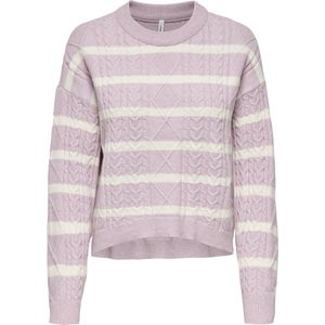 Only Onlkatia ls cable o-neck pullover cc knt dessin