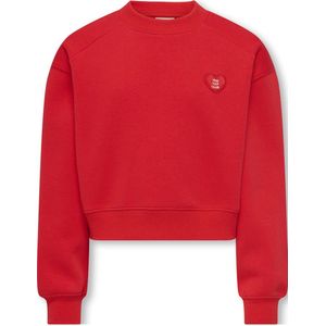 ONLY - KOGEVISA O-NECK SHORT SWT - Sweatshirt - High Risk Red - Junior