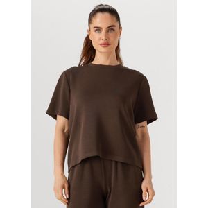 Selected Femme - SLFTENNY SS Boxy O-neck Tee - T-shirt - Bruin