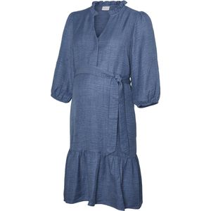 MAMALICIOUS - MLLifina - Jurk - Blauw - Knielengte - Met Borstvoedingsfunctie