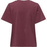 Jacqueline de Yong - T-shirt - Cabernet - 100% Katoen - Korte Mouwen