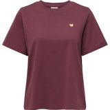 Jacqueline de Yong - T-shirt - Cabernet - 100% Katoen - Korte Mouwen