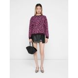 ONLY - Pullovers - Donkerrood - Panterprint