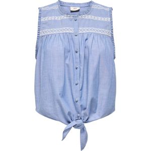 Jacqueline de Yong - Top - Blue Denim - 100% Katoen