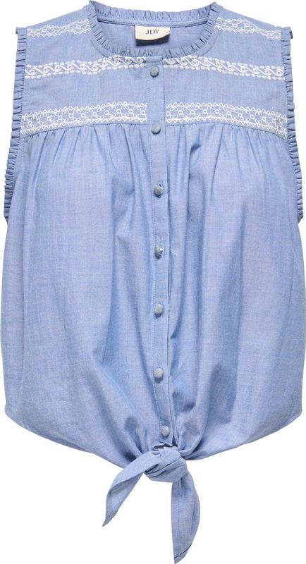 Jacqueline de Yong - Top - Blue Denim - 100% Katoen