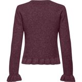 Onlrima - Vest - Gebreid - Lange Mouwen - Loose Fit - Knoopsluiting - Ruches