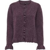 Onlrima - Vest - Gebreid - Lange Mouwen - Loose Fit - Knoopsluiting - Ruches