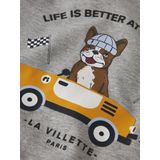 NAME IT - NMMROVAL - Sweatshirt - Goudgeel - Grijs Gemêleerd - Zwart - Wit