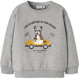 NAME IT - NMMROVAL - Sweatshirt - Goudgeel - Grijs Gemêleerd - Zwart - Wit