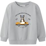NAME IT - NMMROVAL - Sweatshirt - Goudgeel - Grijs Gemêleerd - Zwart - Wit