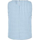 Blouse - Geruit - Katoen - Mouwloos - Normale Pasvorm