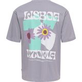 Onsfrank - T-shirts - Katoen - Korte Mouwen - Relaxed Fit - Bedrukt Detail