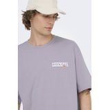 Onsfrank - T-shirts - Katoen - Korte Mouwen - Relaxed Fit - Bedrukt Detail