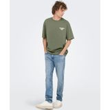 Onsnathan - T-shirts - Katoen - Korte Mouwen - Relaxed Fit - Bedrukt Detail