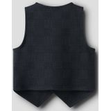 NAME IT MINI gilet met ruitdessin donkerblauw