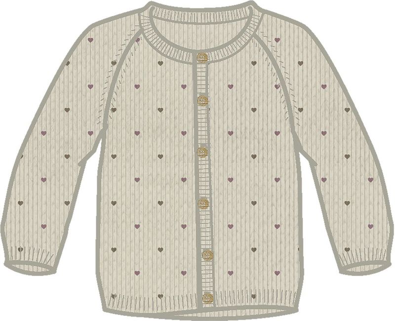 Biologisch Katoen - Gebreide Cardigan - Lange Mouwen - Ronde Hals