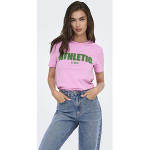 Only - Life Regular - Korte Mouw Top - Roze - Chiffon