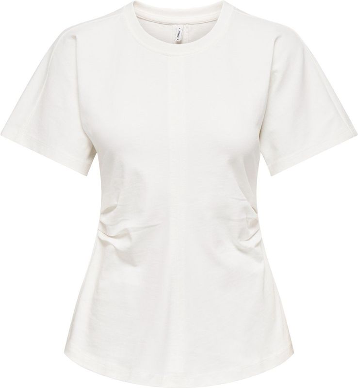 Only - Onlmarie Life Ruching Top - T-shirt - Cloud Dancer