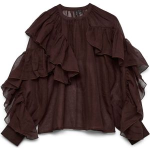 Vmsabrina - Blouse - Lange Mouwen - Ruches - Regular Fit