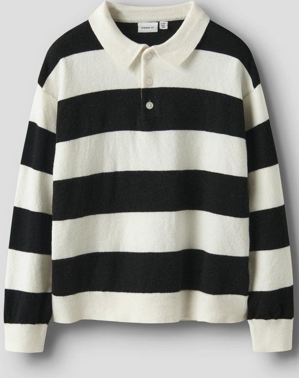 Gestreept - Gebreide Trui - Polo - Lange Mouwen - Loose Fit