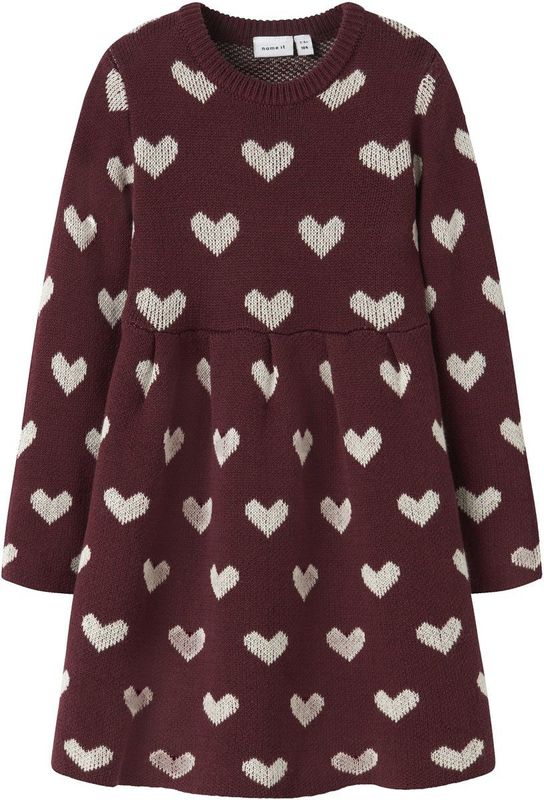 Gebreid Jurk - Knielengte - Lange Mouwen - Regular Fit