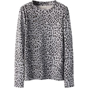 NAME IT - Shirt - Grijs/Zwart - Dierenprint - Lange Mouw