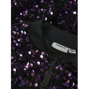 Pailletten - Bomberjack - Hoge Hals - Lange Mouwen