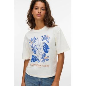 VERO MODA - T-shirt - Antiek Cremewit - Korte Mouwen - Ronde Hals