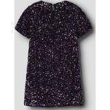 Pailletten Jurk - Fluweel - Knielengte - Korte Mouwen