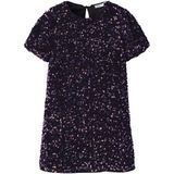 Pailletten Jurk - Fluweel - Knielengte - Korte Mouwen