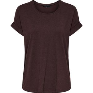 Only - Casual T-shirt - Gemêleerd - Decadent Chocolate - Viscose Mix