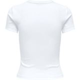 Only - Onlval Life O-neck Top - T-shirt - Bright White - Dames