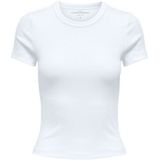 Only - Onlval Life O-neck Top - T-shirt - Bright White - Dames