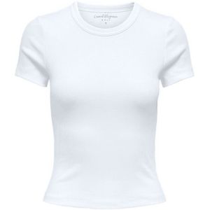 Only - Onlval Life O-neck Top - T-shirt - Bright White - Dames