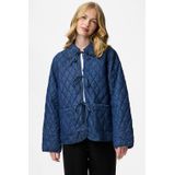 Pieces - Pcaura Short Quilt Jacket - Medium Blue Denim - Dames Jas