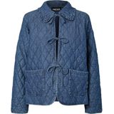 Pieces - Pcaura Short Quilt Jacket - Medium Blue Denim - Dames Jas