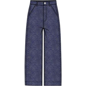 Wide Leg Jeans - Baggy Broeken - Verstelbare Taille - Mid-Waist