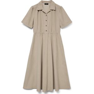 Vmray - Corduroy Midi-jurk - Korte Mouwen - Regular Fit