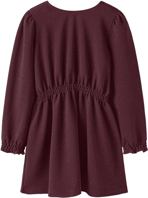 Jerseyjurken - Glitter Jurk - Zware Jersey - Lange Mouwen - Ronde Hals