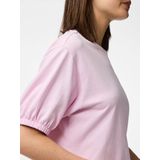 Top - Ronde Hals - Korte Ballonmouwen - Regular Fit