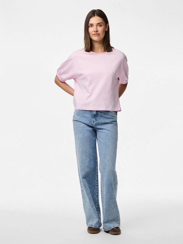 Top - Ronde Hals - Korte Ballonmouwen - Regular Fit