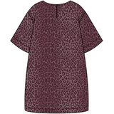 Jurk - Panterprint - Loose Fit - Halflange Mouwen - Ronde Hals - Knoopsluiting