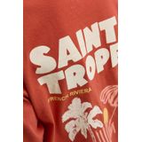 Jack & Jones Saint Tropez Shirt - Rood - Crème - 100% Katoen