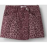 Panterprint Skort - Twill - Short - Mid-waist - Regular Fit