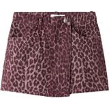 Panterprint Skort - Twill - Short - Mid-waist - Regular Fit