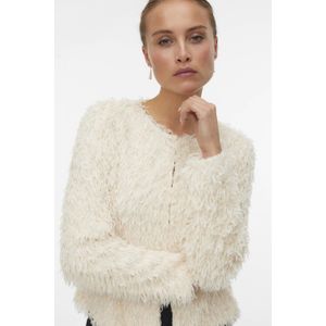 VERO MODA - Vest - Crème - 100% Polyester - Rechte Pasvorm