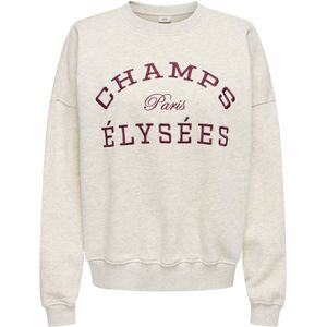 Jacqueline de Yong - Jdymesa O-neck Emb Sweat - Trui - Oatmeal