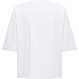 Only - Onllara Boxy Tee - T-shirt - Wit - Dames