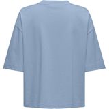 Only - Casual T-shirt - Chambray - Katoen - Oversized Pasvorm